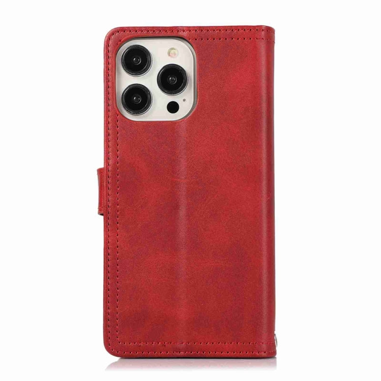 For iPhone 16 Pro Max Wristband Card Slot Leather Phone Case(Red) - iPhone 16 Pro Max Cases by PMC Jewellery | Online Shopping South Africa | PMC Jewellery | Buy Now Pay Later Mobicred