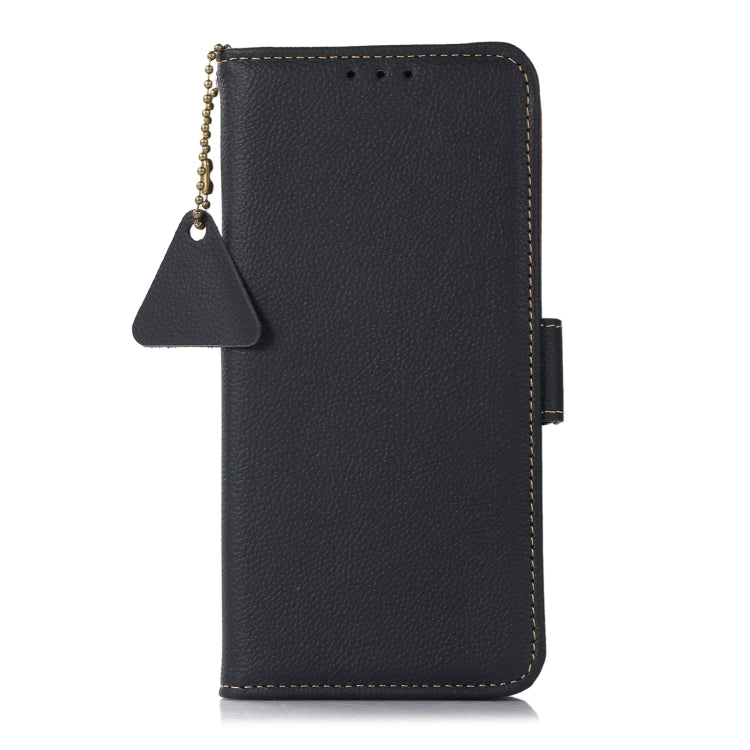 For Huawei Mate 60 Side-Magnetic TJ Genuine Leather RFID Phone Case(Blue) - Huawei Cases by PMC TechLife | Online Shopping South Africa | PMC TechLife | Buy Now Pay Later Mobicred