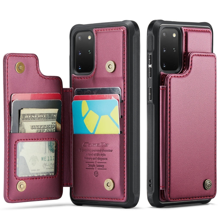 For Samsung Galaxy A14 CaseMe C22 Card Slots Holder RFID Anti-theft Phone Case(Wine Red) - Galaxy Phone Cases by CaseMe | Online Shopping South Africa | PMC Jewellery | Buy Now Pay Later Mobicred