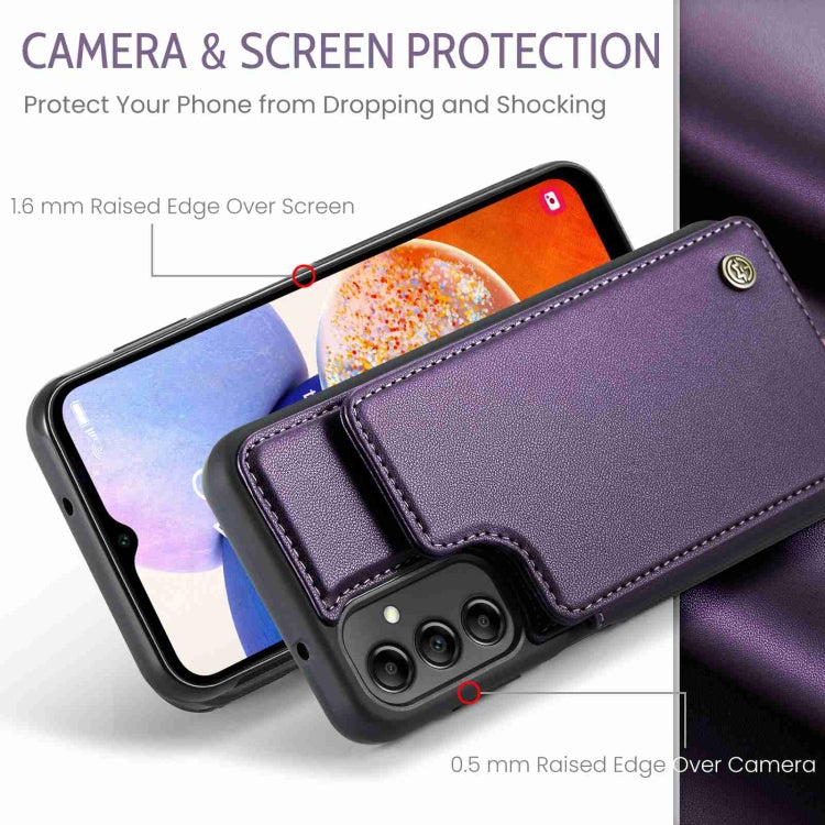 For Samsung Galaxy A14 CaseMe C22 Card Slots Holder RFID Anti-theft Phone Case(Purple) - Galaxy Phone Cases by CaseMe | Online Shopping South Africa | PMC Jewellery | Buy Now Pay Later Mobicred