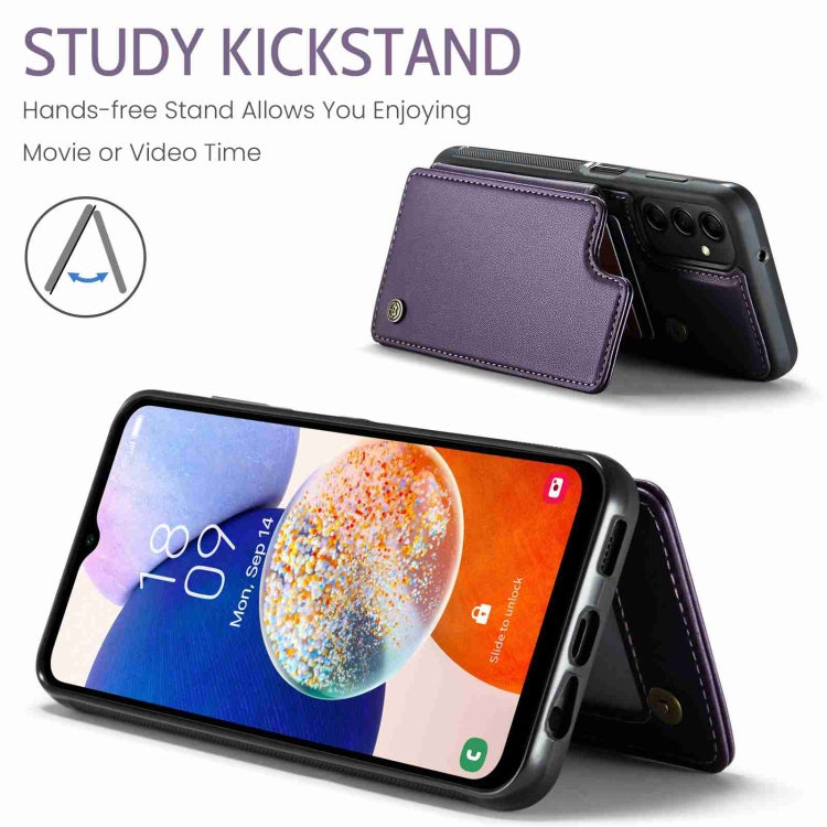 For Samsung Galaxy A14 CaseMe C22 Card Slots Holder RFID Anti-theft Phone Case(Purple) - Galaxy Phone Cases by CaseMe | Online Shopping South Africa | PMC Jewellery | Buy Now Pay Later Mobicred