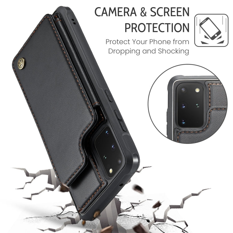 For Samsung Galaxy S20+ CaseMe C22 Card Slots Holder RFID Anti-theft Phone Case(Black) - Galaxy Phone Cases by CaseMe | Online Shopping South Africa | PMC Jewellery | Buy Now Pay Later Mobicred