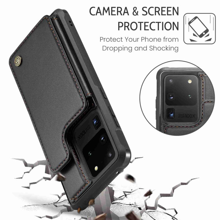 For Samsung Galaxy S20 Ultra CaseMe C22 Card Slots Holder RFID Anti-theft Phone Case(Black) - Galaxy Phone Cases by CaseMe | Online Shopping South Africa | PMC Jewellery | Buy Now Pay Later Mobicred