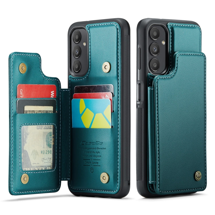 For Samsung Galaxy A13 5G CaseMe C22 Card Slots Holder RFID Anti-theft Phone Case(Blue Green) - Galaxy Phone Cases by CaseMe | Online Shopping South Africa | PMC Jewellery | Buy Now Pay Later Mobicred