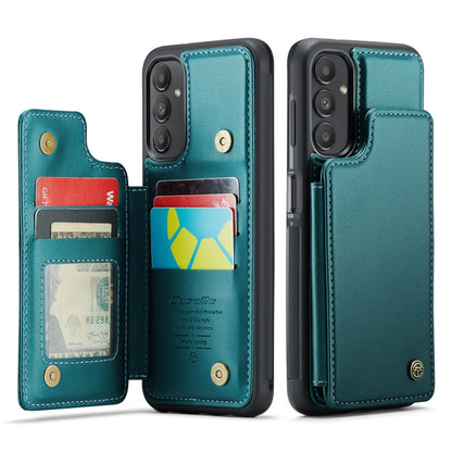 For Samsung Galaxy A13 5G CaseMe C22 Card Slots Holder RFID Anti-theft Phone Case(Blue Green) - Galaxy Phone Cases by CaseMe | Online Shopping South Africa | PMC Jewellery | Buy Now Pay Later Mobicred