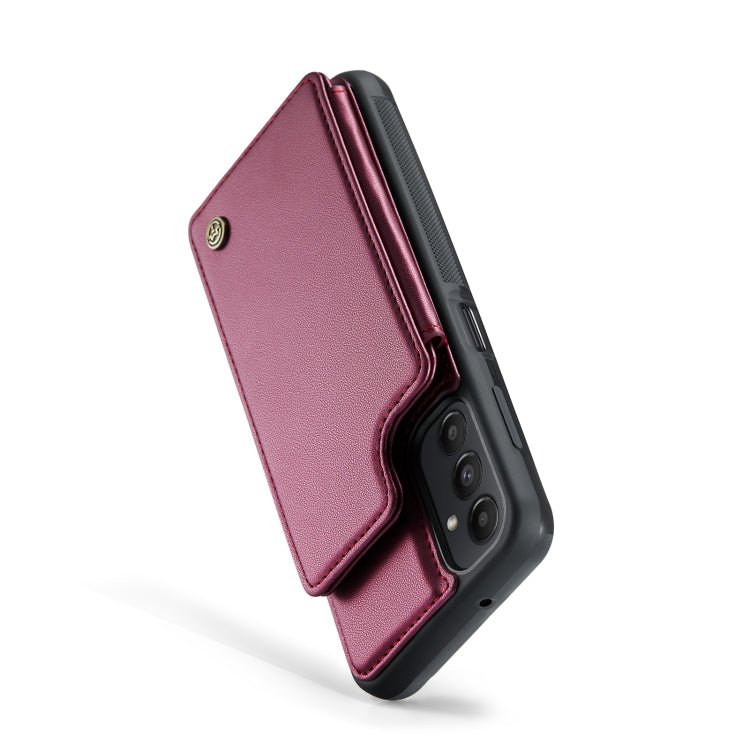 For Samsung Galaxy A13 5G CaseMe C22 Card Slots Holder RFID Anti-theft Phone Case(Wine Red) - Galaxy Phone Cases by CaseMe | Online Shopping South Africa | PMC Jewellery | Buy Now Pay Later Mobicred