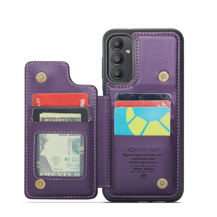 For Samsung Galaxy A13 5G CaseMe C22 Card Slots Holder RFID Anti-theft Phone Case(Purple) - Galaxy Phone Cases by CaseMe | Online Shopping South Africa | PMC Jewellery | Buy Now Pay Later Mobicred