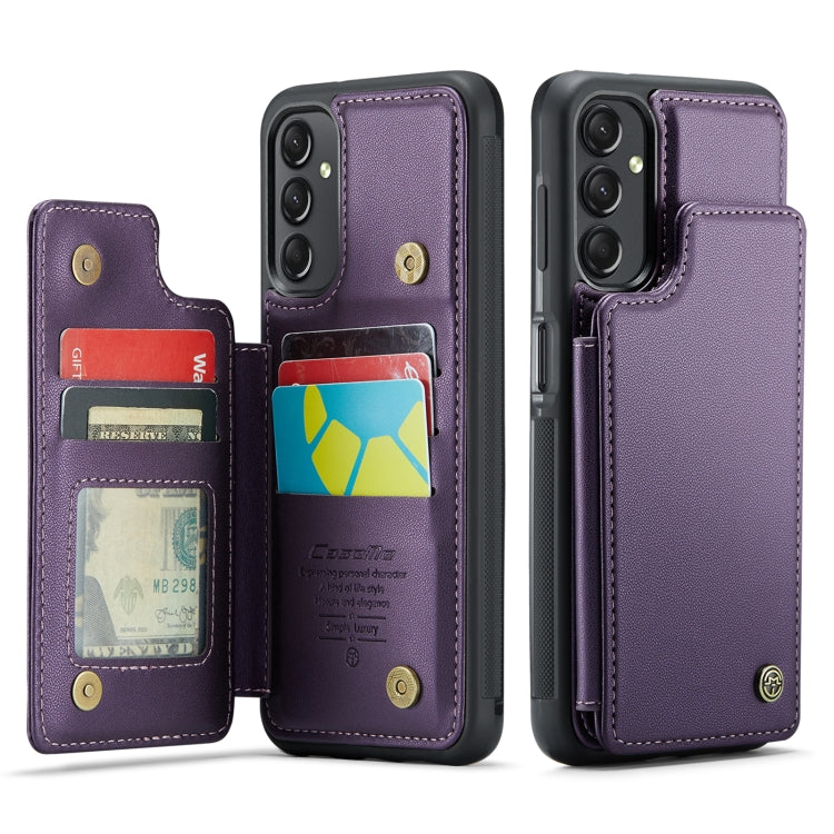 For Samsung Galaxy A24 4G CaseMe C22 Card Slots Holder RFID Anti-theft Phone Case(Purple) - Galaxy Phone Cases by CaseMe | Online Shopping South Africa | PMC Jewellery | Buy Now Pay Later Mobicred