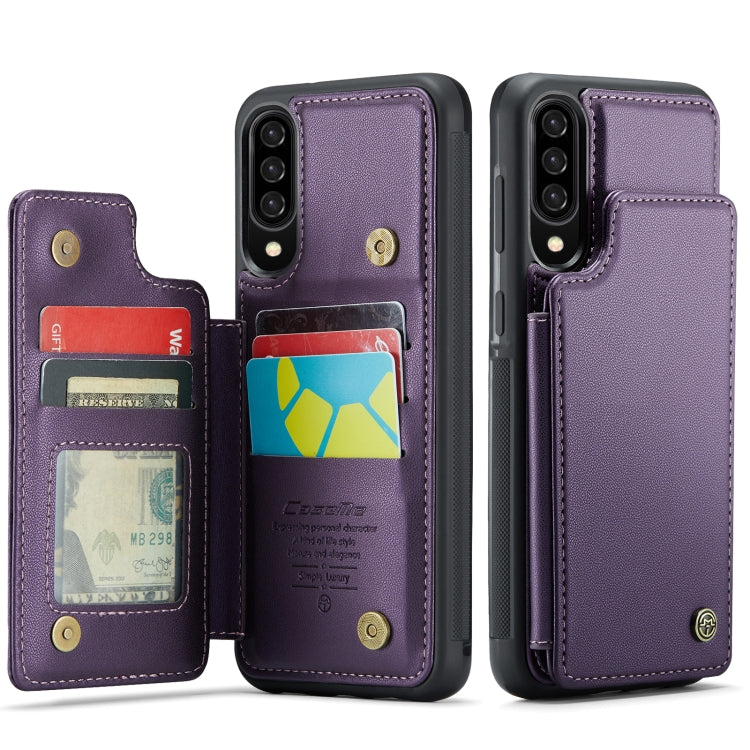 For Samsung Galaxy A30s/A50s/A50 CaseMe C22 Card Slots Holder RFID Anti-theft Phone Case(Purple) - Galaxy Phone Cases by CaseMe | Online Shopping South Africa | PMC Jewellery | Buy Now Pay Later Mobicred