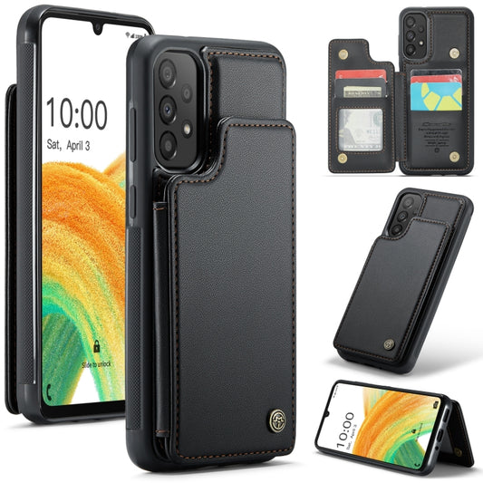 For Samsung Galaxy A33 5G CaseMe C22 Card Slots Holder RFID Anti-theft Phone Case(Black) - Galaxy Phone Cases by CaseMe | Online Shopping South Africa | PMC Jewellery | Buy Now Pay Later Mobicred