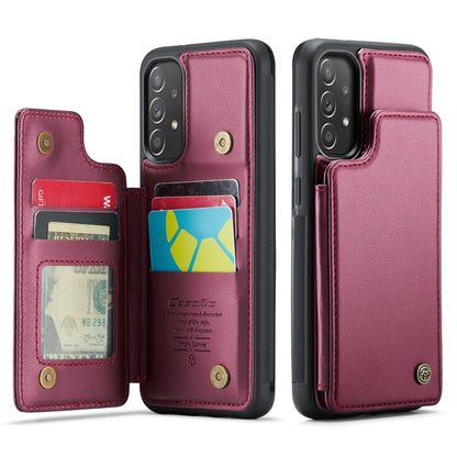 For Samsung Galaxy A52 4G/5G/A52s 5G CaseMe C22 Card Slots Holder RFID Anti-theft Phone Case(Wine Red) - Galaxy Phone Cases by CaseMe | Online Shopping South Africa | PMC Jewellery | Buy Now Pay Later Mobicred