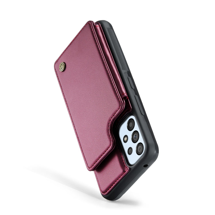 For Samsung Galaxy A53 5G CaseMe C22 Card Slots Holder RFID Anti-theft Phone Case(Wine Red) - Galaxy Phone Cases by CaseMe | Online Shopping South Africa | PMC Jewellery | Buy Now Pay Later Mobicred