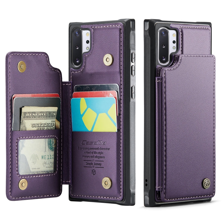 For Samsung Galaxy Note10+ 5G CaseMe C22 Card Slots Holder RFID Anti-theft Phone Case(Purple) - Galaxy Phone Cases by CaseMe | Online Shopping South Africa | PMC Jewellery | Buy Now Pay Later Mobicred