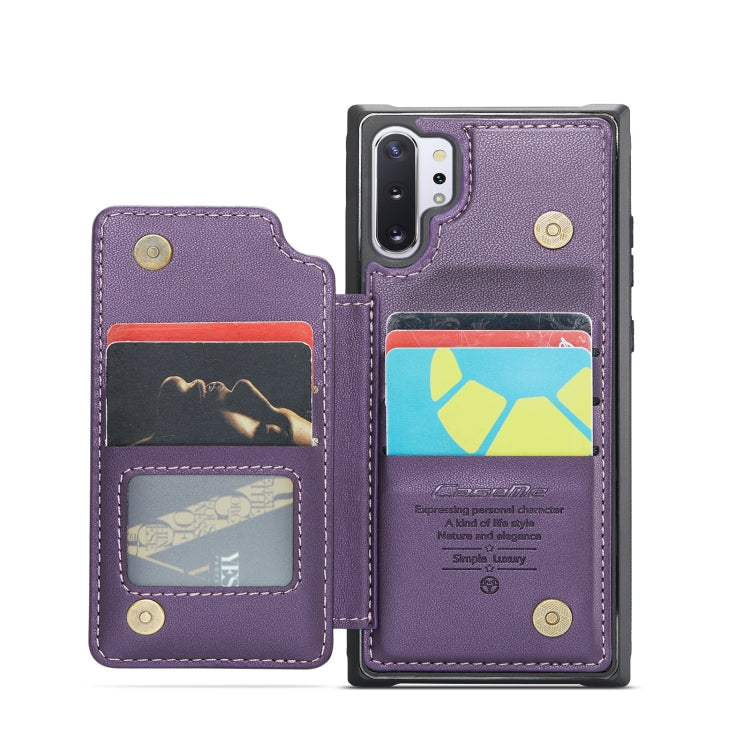 For Samsung Galaxy Note10+ 5G CaseMe C22 Card Slots Holder RFID Anti-theft Phone Case(Purple) - Galaxy Phone Cases by CaseMe | Online Shopping South Africa | PMC Jewellery | Buy Now Pay Later Mobicred