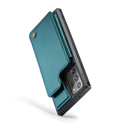 For Samsung Galaxy Note20 Ultra CaseMe C22 Card Slots Holder RFID Anti-theft Phone Case(Blue Green) - Galaxy Note20 Ultra Cases by CaseMe | Online Shopping South Africa | PMC Jewellery | Buy Now Pay Later Mobicred