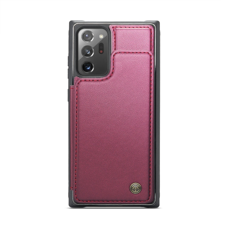 For Samsung Galaxy Note20 Ultra CaseMe C22 Card Slots Holder RFID Anti-theft Phone Case(Wine Red) - Galaxy Note20 Ultra Cases by CaseMe | Online Shopping South Africa | PMC Jewellery | Buy Now Pay Later Mobicred