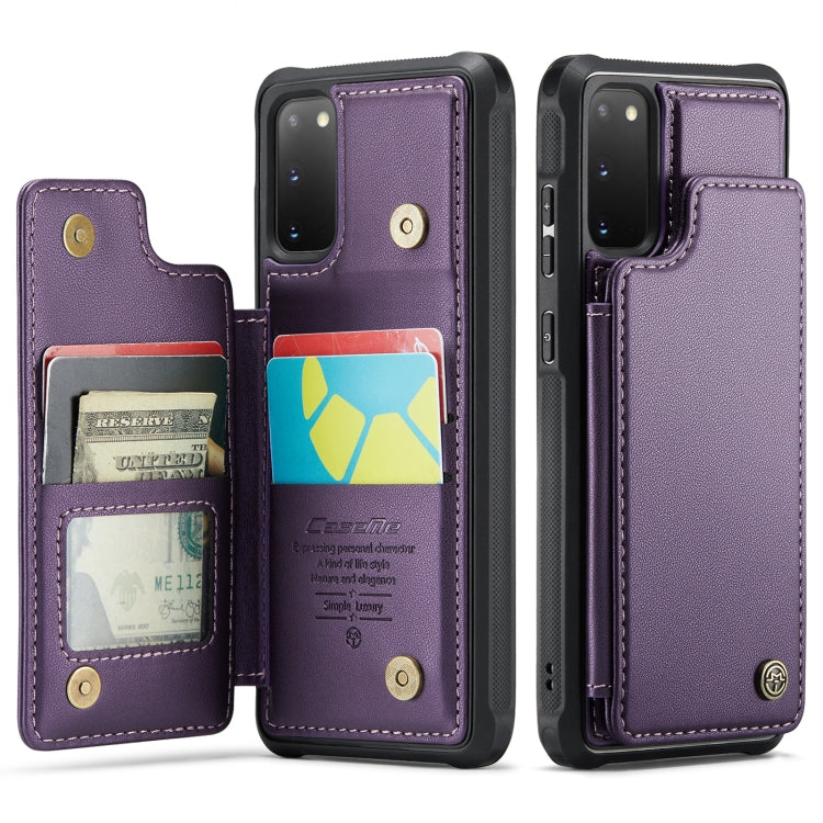 For Samsung Galaxy S20 CaseMe C22 Card Slots Holder RFID Anti-theft Phone Case(Purple) - Galaxy Phone Cases by CaseMe | Online Shopping South Africa | PMC Jewellery | Buy Now Pay Later Mobicred