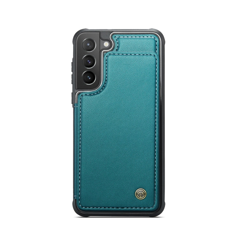 For Samsung Galaxy S21+ 5G CaseMe C22 Card Slots Holder RFID Anti-theft Phone Case(Blue Green) - Galaxy S21+ 5G Cases by CaseMe | Online Shopping South Africa | PMC Jewellery | Buy Now Pay Later Mobicred