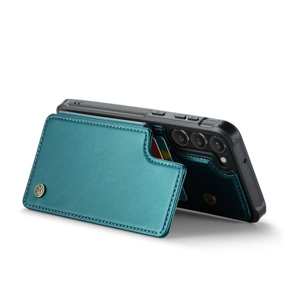 For Samsung Galaxy S23 5G CaseMe C22 Card Slots Holder RFID Anti-theft Phone Case(Blue Green) - Galaxy S23 5G Cases by CaseMe | Online Shopping South Africa | PMC Jewellery | Buy Now Pay Later Mobicred