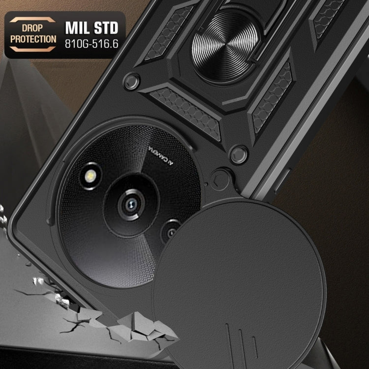 For Xiaomi Redmi A3 Sliding Camera Cover Design TPU Hybrid PC Phone Case(Red) - Xiaomi Cases by PMC TechLife | Online Shopping South Africa | PMC TechLife | Buy Now Pay Later Mobicred