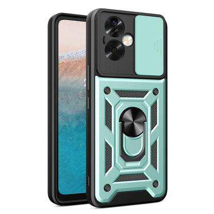 For OPPO A79 5G Global Sliding Camera Cover Design TPU Hybrid PC Phone Case(Mint Green) - OPPO Cases by PMC Jewellery | Online Shopping South Africa | PMC Jewellery