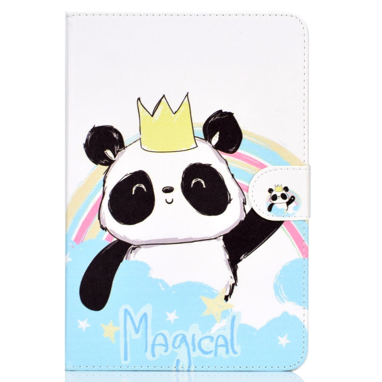 For 10 inch Universal Tablet PC Colored Drawing Pattern Horizontal Flip PU Leather Case with Holder & Card Slot(Crown Panda) - 7 inch by PMC TechLife | Online Shopping South Africa | PMC TechLife | Buy Now Pay Later Mobicred