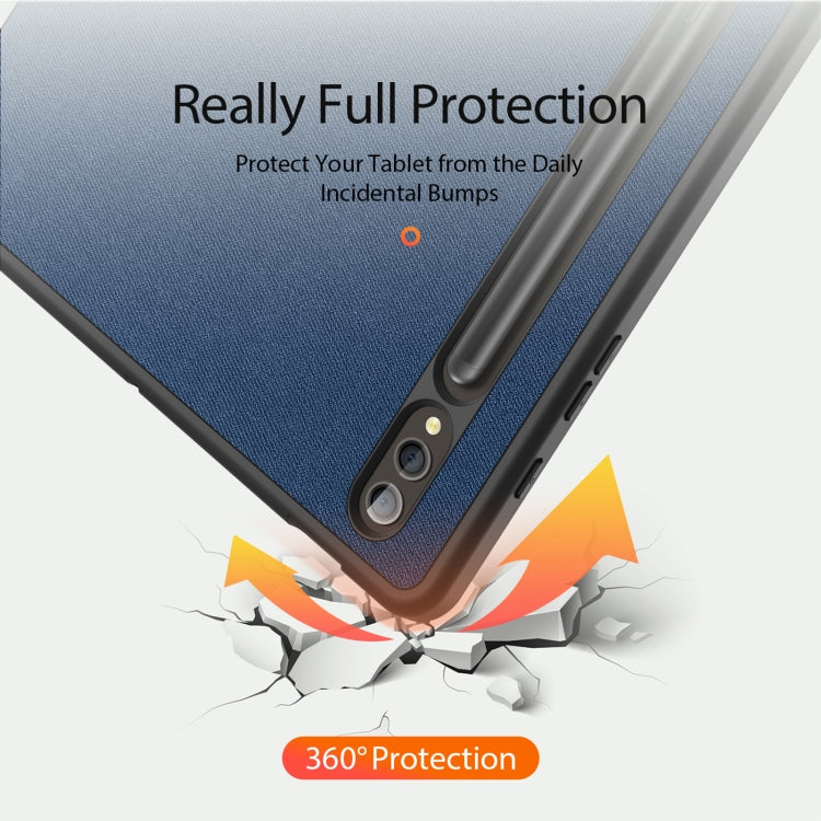 For Samsung Galaxy Tab S10+ DUX DUCIS Domo Series Magnetic Flip Leather Tablet Case(Blue) - free shipping - PMC Jewellery - Order now!