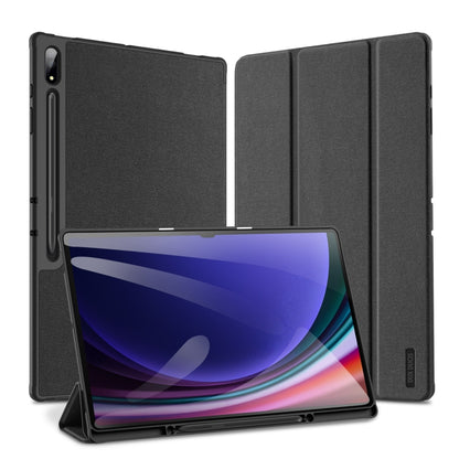 For Samsung Galaxy Tab S10 Ultra DUX DUCIS Domo Series Magnetic Flip Leather Tablet Case(Black) - Other Galaxy Tab PC by DUX DUCIS | Online Shopping South Africa | PMC Jewellery | Buy Now Pay Later Mobicred