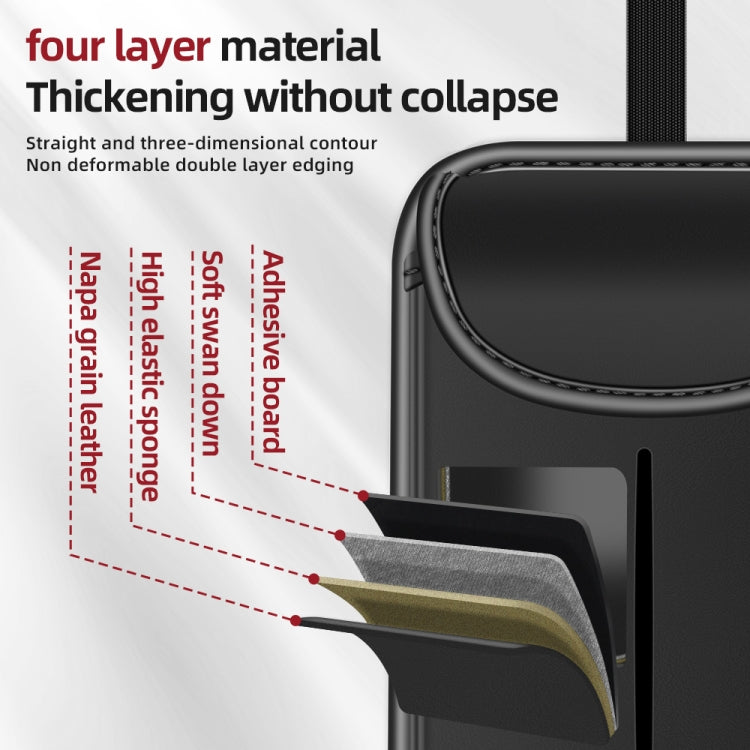3087 Napa Texture Leather Car Seat Back Storage Bag(Grey) - Stowing Tidying by PMC TechLife | Online Shopping South Africa | PMC TechLife | Buy Now Pay Later Mobicred