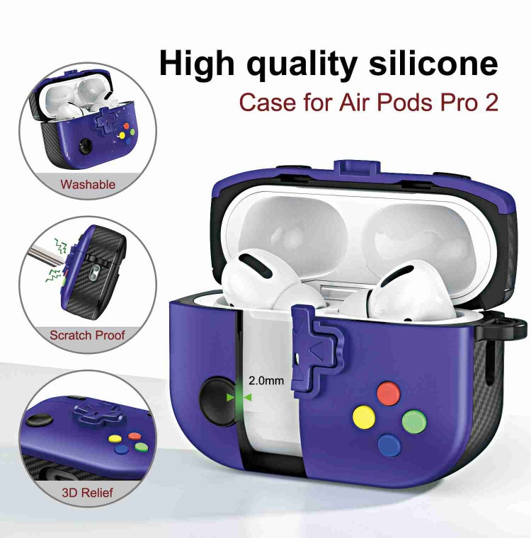 For AirPods Pro 2 Game Console Shape Wireless Earphones Protective Case(White) - For AirPods Pro 2 by PMC Jewellery | Online Shopping South Africa | PMC Jewellery | Buy Now Pay Later Mobicred