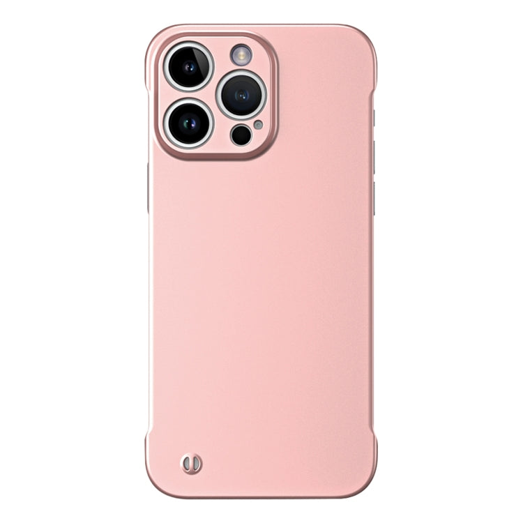 For iPhone 15 Pro Frameless Metallic Paint Hybrid PC Phone Case(Rose Gold) - iPhone 15 Pro Cases by PMC Jewellery | Online Shopping South Africa | PMC Jewellery | Buy Now Pay Later Mobicred