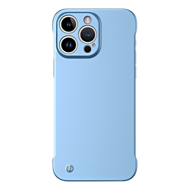 For iPhone 13 Pro Max Frameless Metallic Paint Hybrid PC Phone Case(Sierra Blue) - iPhone 13 Pro Max Cases by PMC Jewellery | Online Shopping South Africa | PMC Jewellery | Buy Now Pay Later Mobicred