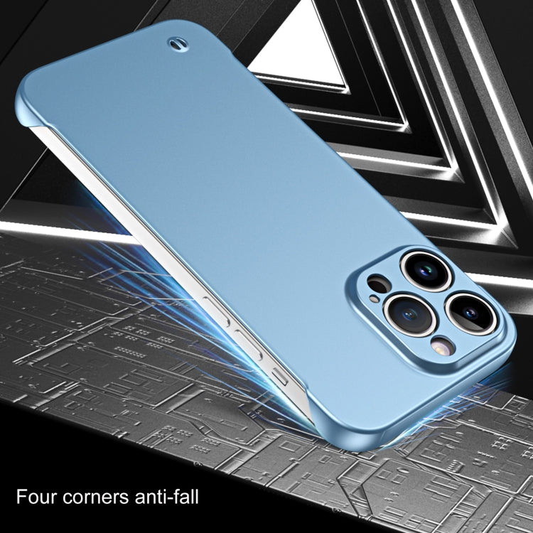 For iPhone 14 Pro Max Frameless Metallic Paint Hybrid PC Phone Case(Orange) - free shipping - PMC Jewellery - Order now!