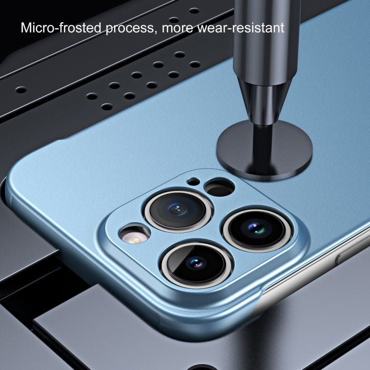 For iPhone 14 Pro Frameless Metallic Paint Hybrid PC Phone Case(Sierra Blue) - iPhone 14 Pro Cases by PMC Jewellery | Online Shopping South Africa | PMC Jewellery | Buy Now Pay Later Mobicred