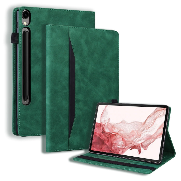 For Samsung Galaxy Tab S9 FE+ Splicing Shockproof Leather Tablet Case(Green) - Galaxy Tab S9 FE+ by PMC Jewellery | Online Shopping South Africa | PMC Jewellery | Buy Now Pay Later Mobicred