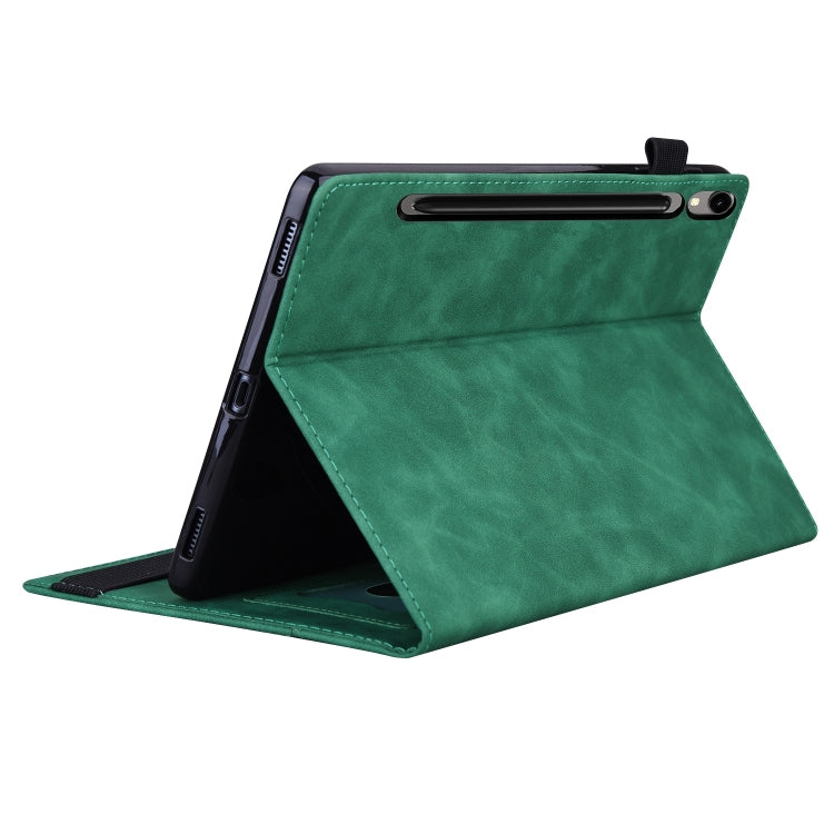 For Samsung Galaxy Tab S9 Ultra /S8 Ultra Splicing Shockproof Leather Tablet Case(Green) - Galaxy Tab S9 Ultra Cases by PMC Jewellery | Online Shopping South Africa | PMC Jewellery | Buy Now Pay Later Mobicred