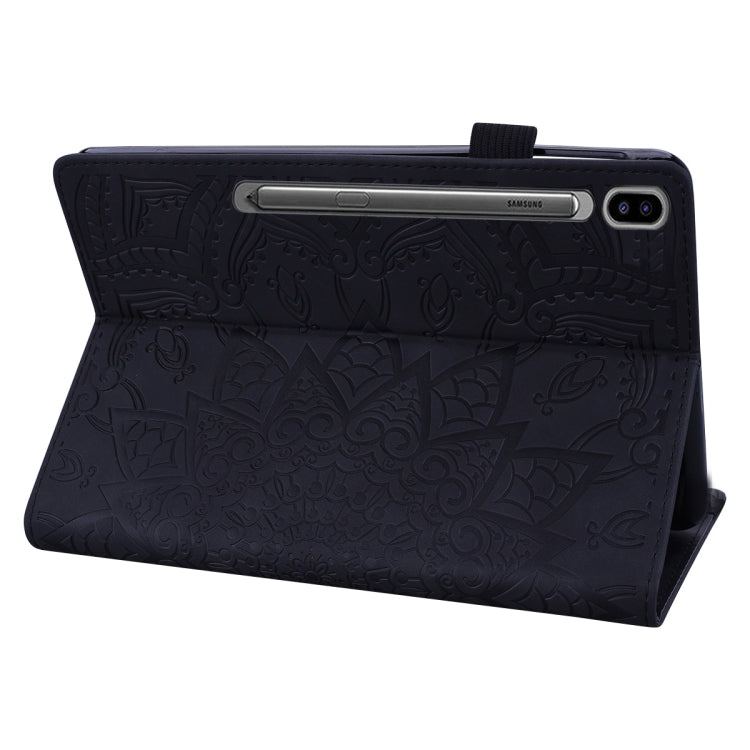 For Samsung Galaxy Tab S9 FE+ Calf Texture Embossed Leather Tablet Case(Black) - Galaxy Tab S9 FE+ by PMC Jewellery | Online Shopping South Africa | PMC Jewellery | Buy Now Pay Later Mobicred