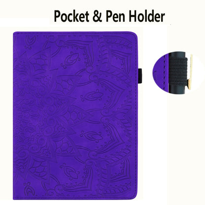 For Samsung Galaxy Tab S9 FE Calf Texture Embossed Leather Tablet Case(Purple) - Galaxy Tab S9 FE by PMC Jewellery | Online Shopping South Africa | PMC Jewellery | Buy Now Pay Later Mobicred