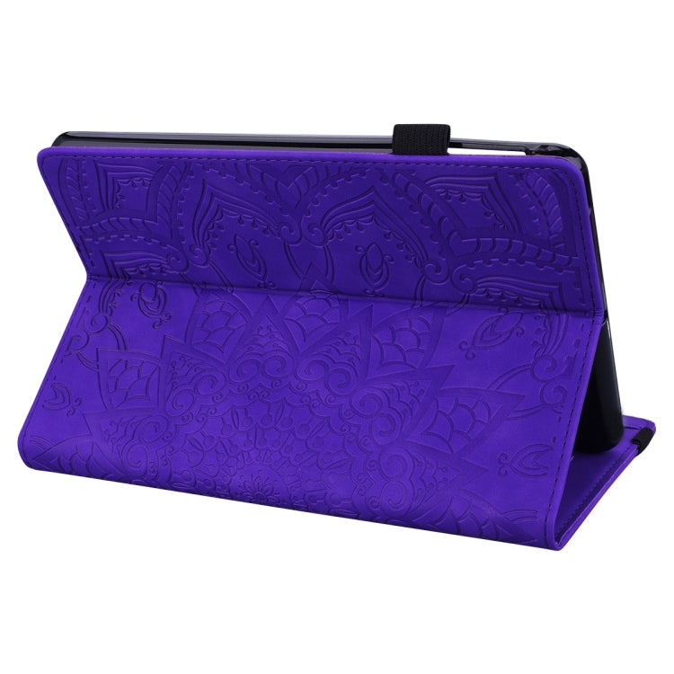 For Samsung Galaxy Tab S9 FE Calf Texture Embossed Leather Tablet Case(Purple) - Galaxy Tab S9 FE by PMC Jewellery | Online Shopping South Africa | PMC Jewellery | Buy Now Pay Later Mobicred