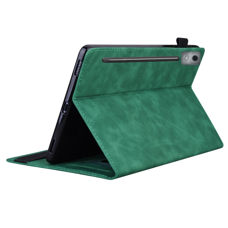 For Lenovo Xiaoxin Pad Pro 12.7 Splicing Shockproof Leather Tablet Case(Green) - Lenovo by PMC TechLife | Online Shopping South Africa | PMC TechLife | Buy Now Pay Later Mobicred
