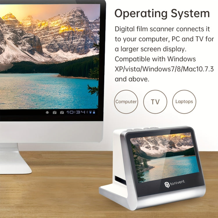 Tonivent TON170 22 Mega Pixels 5 inch HD Screen Film Scanner(AU Plug) - Portable Scanner by PMC TechLife | Online Shopping South Africa | PMC TechLife | Buy Now Pay Later Mobicred