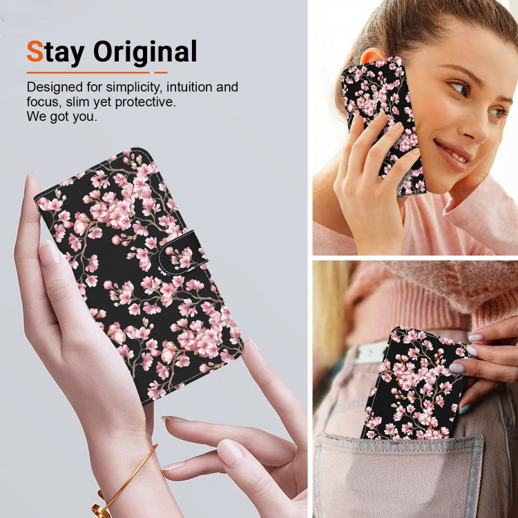 For Google Pixel 9 Pro Crystal Texture Colored Drawing Leather Phone Case(Plum Bossom) - Google Cases by PMC Jewellery | Online Shopping South Africa | PMC Jewellery | Buy Now Pay Later Mobicred