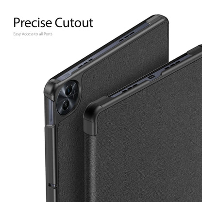 For Realme Pad 2 11.5 DUX DUCIS Domo Series Magnetic Flip Leather Tablet Case(Black) - Realme by DUX DUCIS | Online Shopping South Africa | PMC Jewellery | Buy Now Pay Later Mobicred