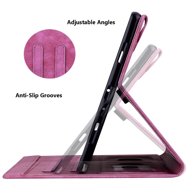 For Lenovo Xiaoxin Pad Pro 2022 / P11 Pro 2 Cartoon Sakura Cat Embossed Leather Tablet Case(Rose Red) - Lenovo by PMC TechLife | Online Shopping South Africa | PMC TechLife | Buy Now Pay Later Mobicred