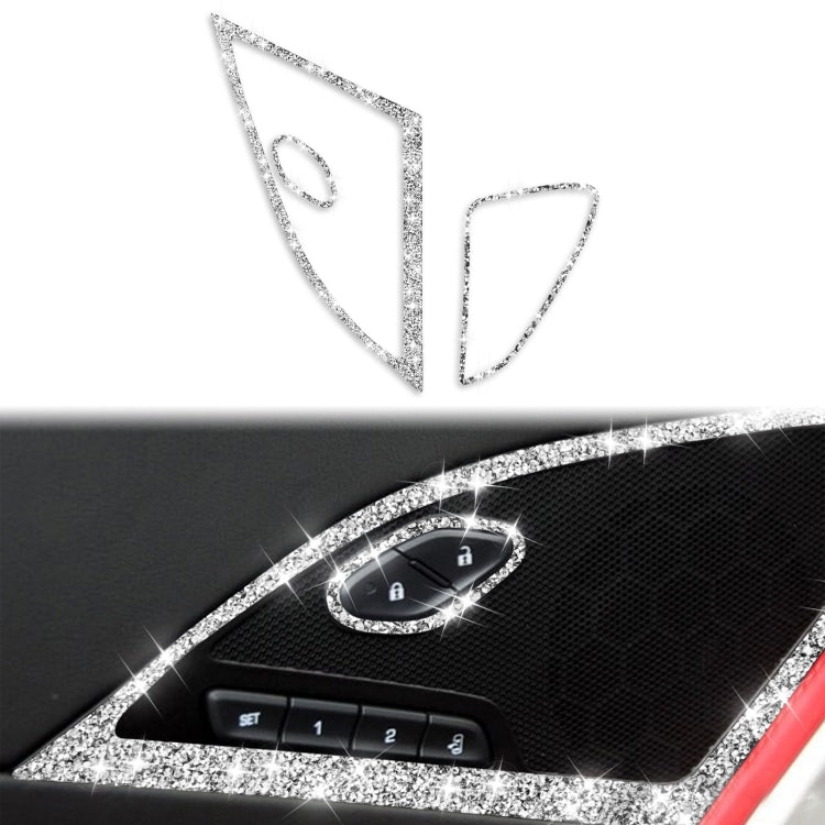 For Chevrolet Corvette C7 2014-2019 Car Door Speaker Frame Diamond Decorative Sticker, Left Drive - Car Interior Mouldings by PMC TechLife | Online Shopping South Africa | PMC TechLife | Buy Now Pay Later Mobicred