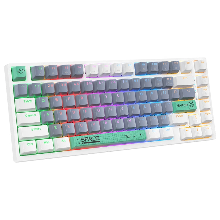 ONIKUMA G52 82 Keys RGB Lighting Wired Mechanical Keyboard, Type:Blue Switch(White) - Wired Keyboard by ONIKUMA | Online Shopping South Africa | PMC Jewellery | Buy Now Pay Later Mobicred