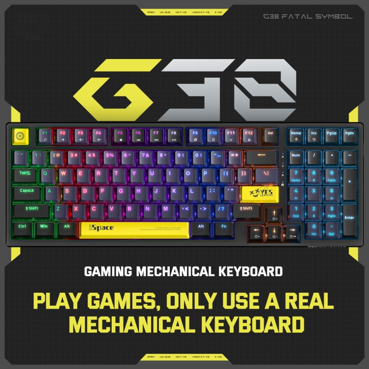 ONIKUMA G38 98 Keys RGB Lighting Wired Mechanical Keyboard, Type:Brown Switch(Black) - Wired Keyboard by ONIKUMA | Online Shopping South Africa | PMC Jewellery | Buy Now Pay Later Mobicred