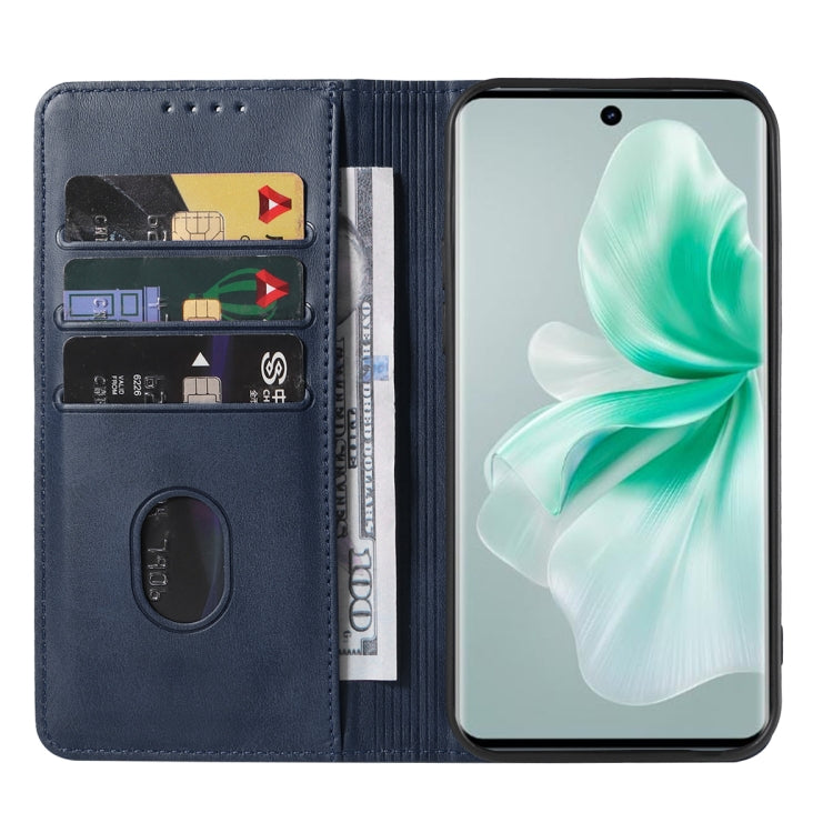 For vivo S18 Magnetic Closure Leather Phone Case(Blue) - S18 Cases by PMC TechLife | Online Shopping South Africa | PMC TechLife | Buy Now Pay Later Mobicred