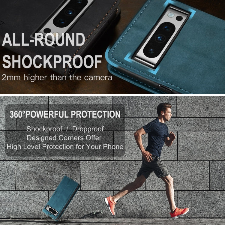 For Google Pixel 8 Pro CaseMe 013 Multifunctional Horizontal Flip Leather Phone Case(Blue) - free shipping - PMC TechLife - Order now!