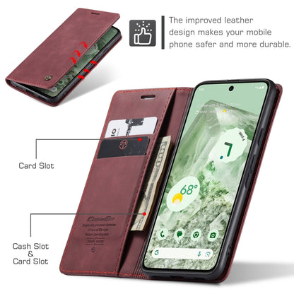 For Google Pixel 8A CaseMe 013 Multifunctional Horizontal Flip Leather Phone Case(Wine Red) - Google Cases by CaseMe | Online Shopping South Africa | PMC Jewellery | Buy Now Pay Later Mobicred